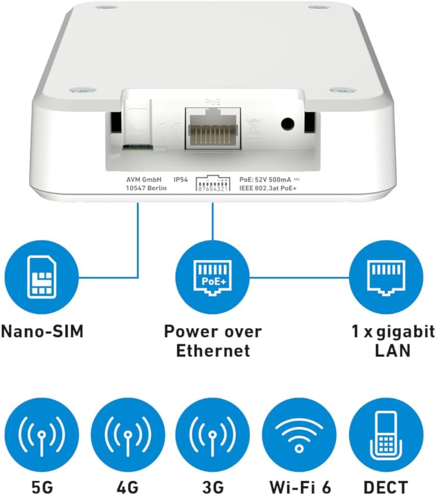 AVM FRITZ!Box 6860 5G Router: Robustes Wi-Fi 6 Outdoor/Indoor Mobilfunk-Internet mit PoE+