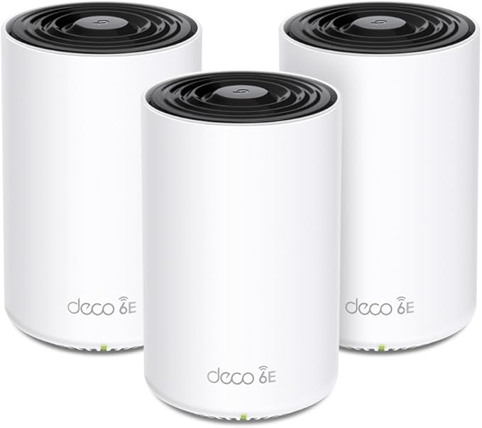 TP-Link Deco XE75 Pro Mesh WLAN 3er-Set – Wi-Fi 6E AXE5400 Tri-Band Router, 2.5G Port
