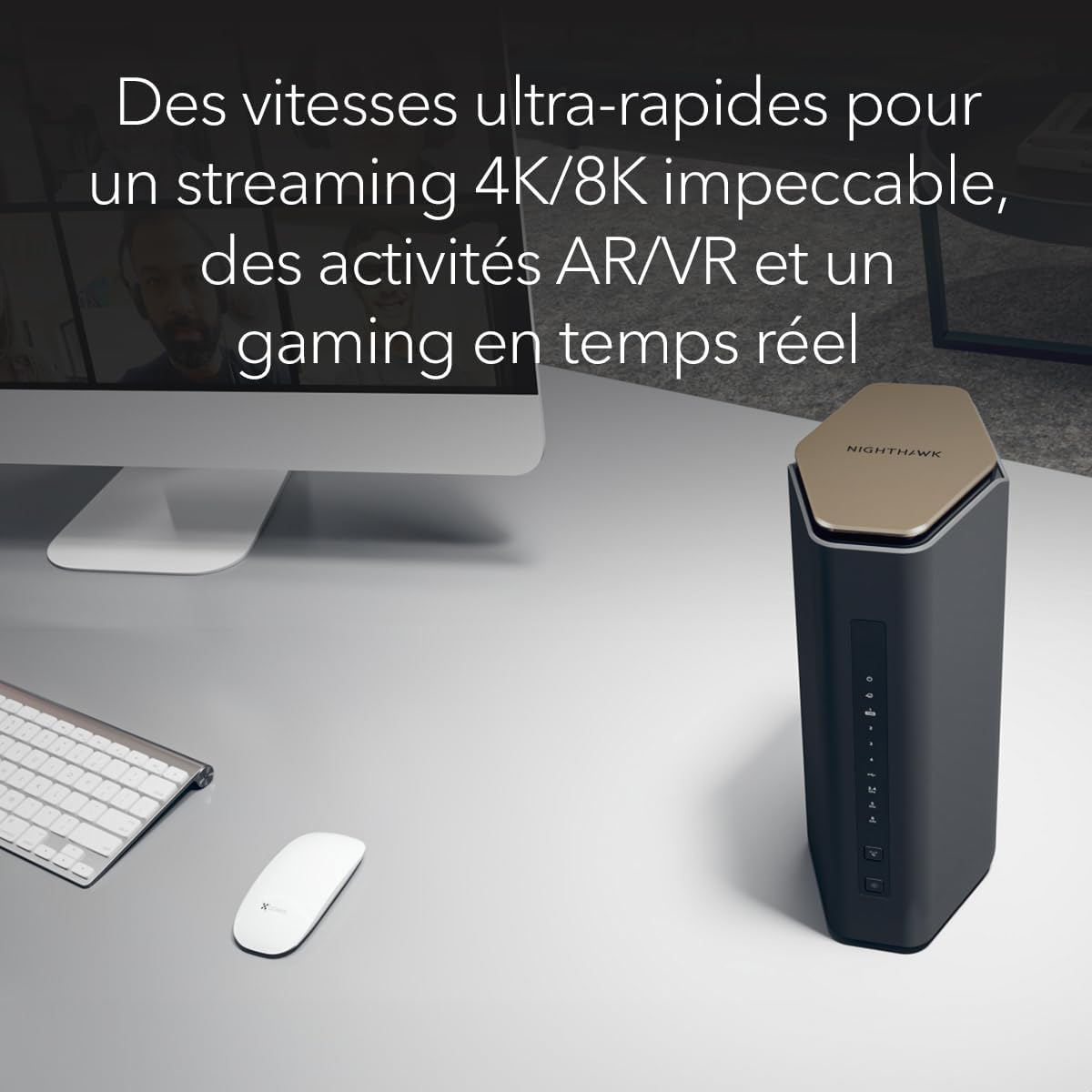 NETGEAR Nighthawk RS600 Tri-Band WiFi 7 Router Ultraschnell 18 Gbit/s Heimnetzwerk Gaming Streaming