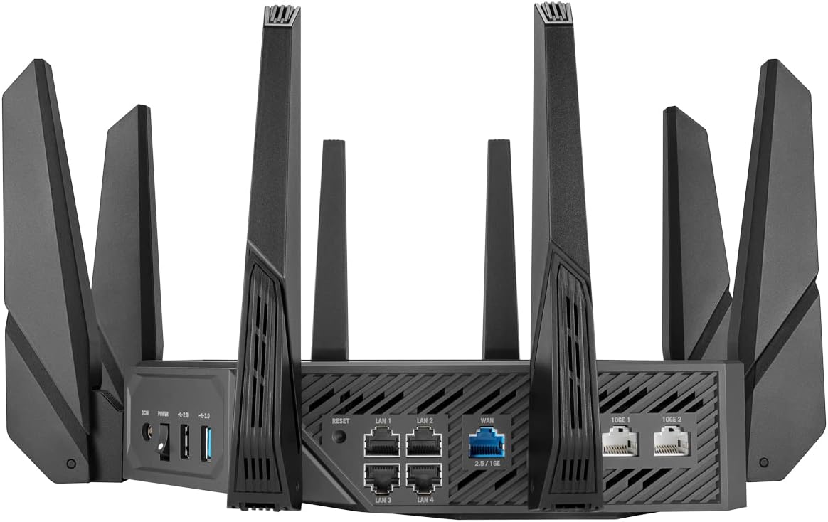 ASUS ROG Rapture GT-AXE16000 WiFi 6E Gaming Router: 16000Mbit/s, 10G, AiMesh