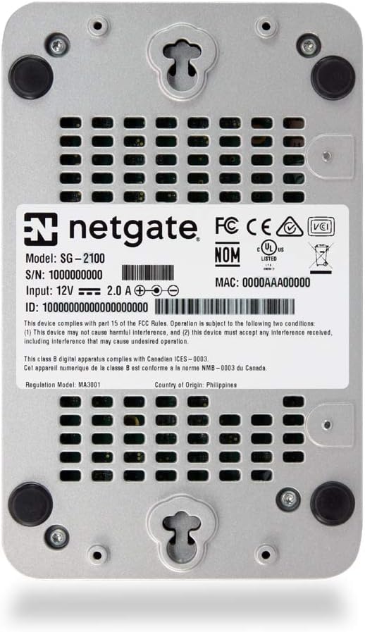Netgate 2100 pfSense+ Firewall Router, 128GB M.2 SATA III SSD, Sicher & Leistungsstark