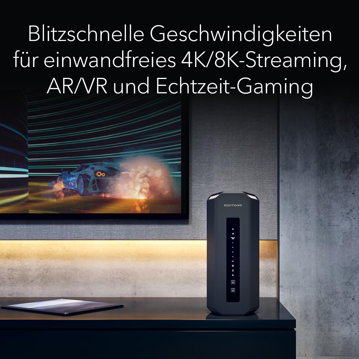 NETGEAR Nighthawk RS700S Tri-Band WiFi 7 Router – Ultraschnell, Sicher, Großflächig