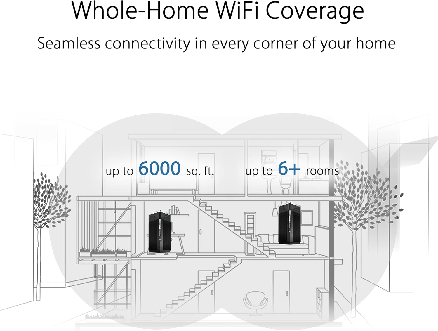 ASUS ZenWiFi Pro ET12 AXE11000 Tri-Band WiFi 6E Mesh-System: Ultraschnell, 6GHz, 2.5G Ports