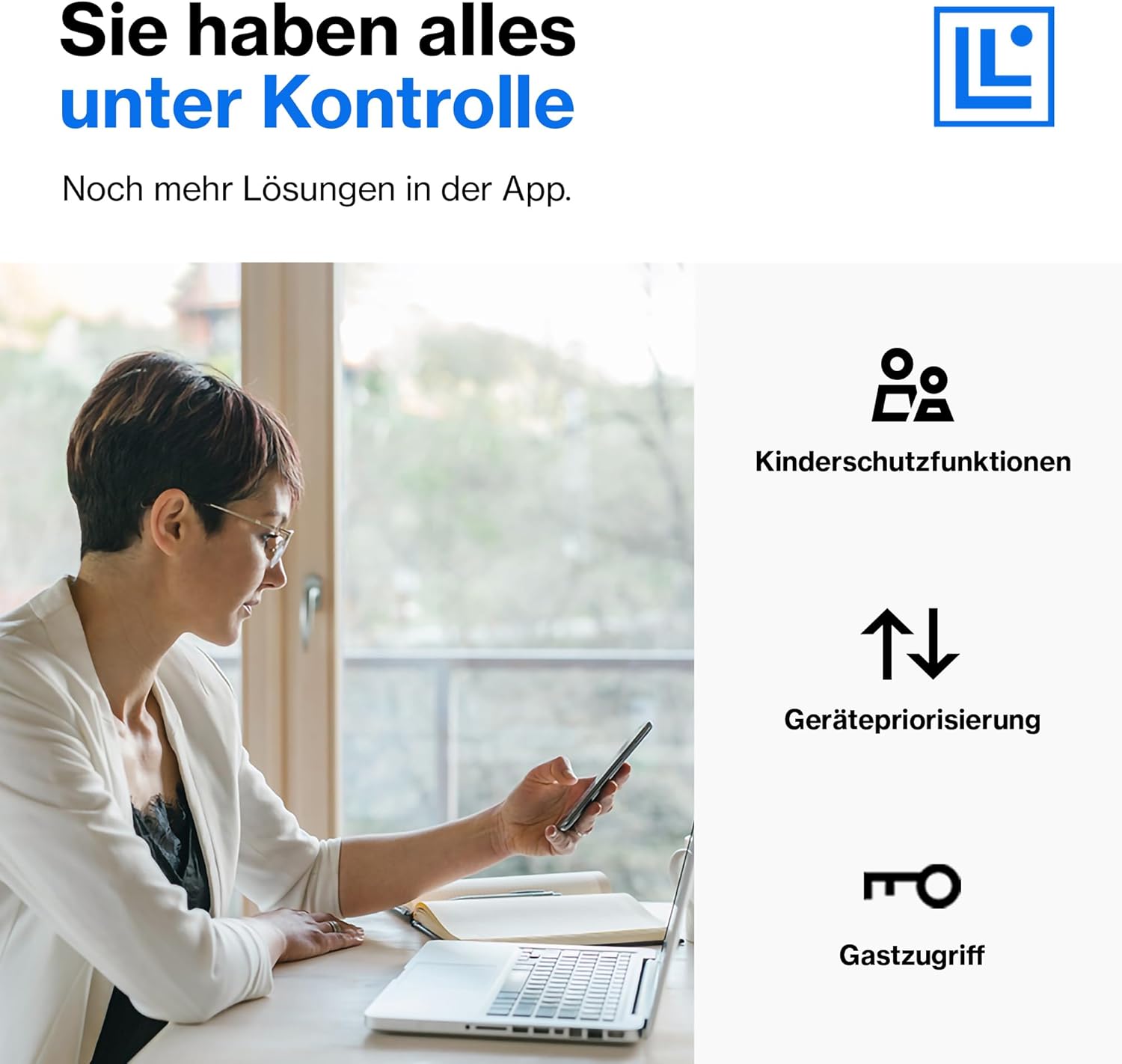 Linksys Velop AC6600 Tri-Band Mesh WLAN System 3er-Pack für 4+ Schlafzimmer