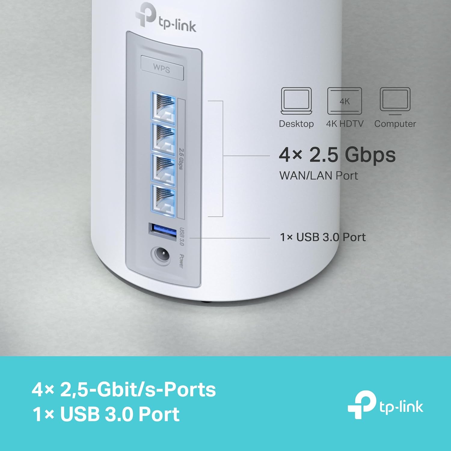TP-Link Deco BE65 Wi-Fi 7 Mesh System BE9300 Tri-Band 9 Gbit/s WLAN