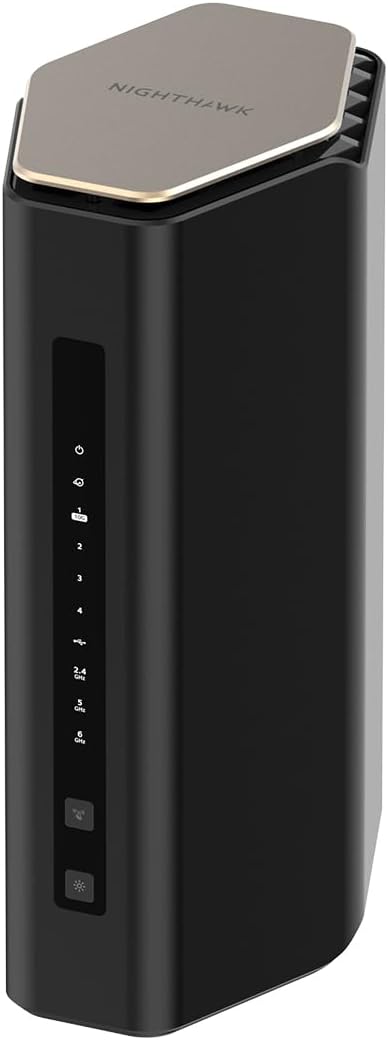 NETGEAR Nighthawk RS600 Tri-Band WiFi 7 Router Ultraschnell 18 Gbit/s Heimnetzwerk Gaming Streaming