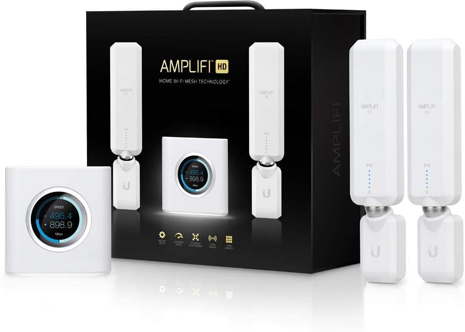AmpliFi HD Mesh WLAN System – Leistungsstarker Dualband Gigabit Router mit 4-Port-Switch
