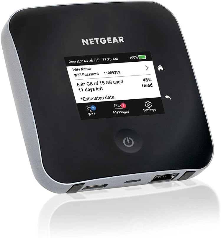NETGEAR Nighthawk M2 Mobiler 4G LTE WLAN Router Hotspot für 20 Geräte SIM-Karte