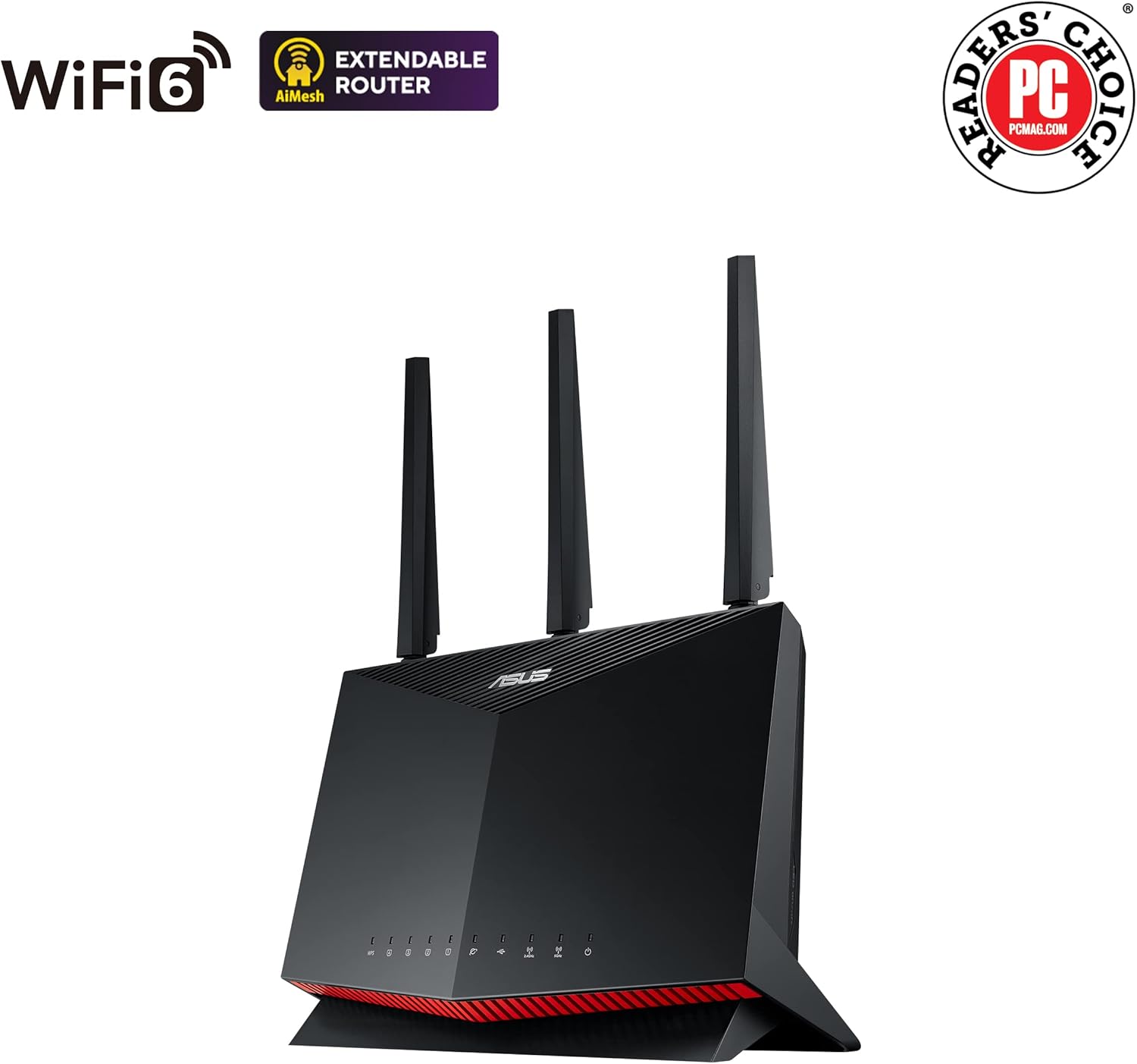 ASUS RT-AX86S AX5700 WiFi 6 Gaming-Router Dualband Gigabit AiMesh AiProtection